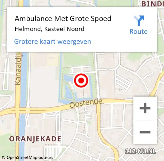 Locatie op kaart van de 112 melding: Ambulance Met Grote Spoed Naar Helmond, Kasteel Noord op 20 maart 2020 14:00
