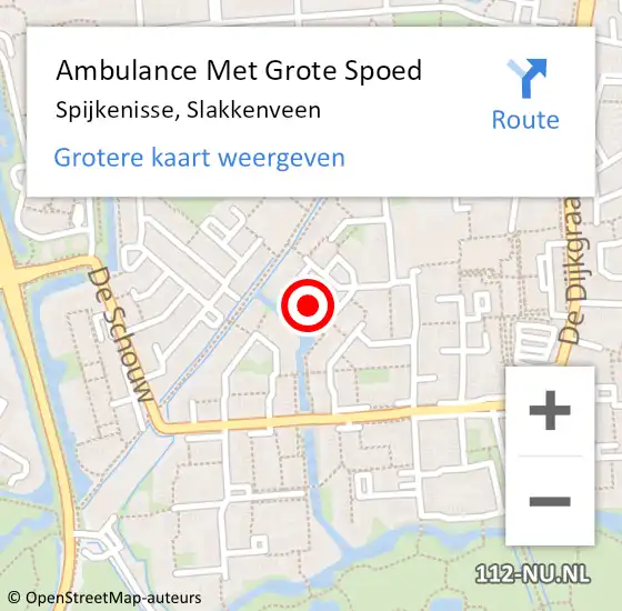 Locatie op kaart van de 112 melding: Ambulance Met Grote Spoed Naar Spijkenisse, Slakkenveen op 21 maart 2020 12:23