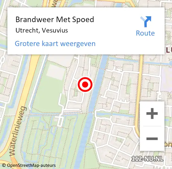 Locatie op kaart van de 112 melding: Brandweer Met Spoed Naar Utrecht, Vesuvius op 21 maart 2020 18:13