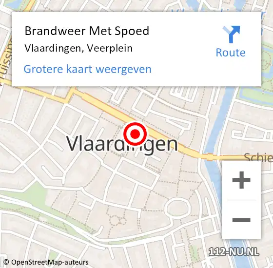 Locatie op kaart van de 112 melding: Brandweer Met Spoed Naar Vlaardingen, Veerplein op 23 maart 2020 06:42