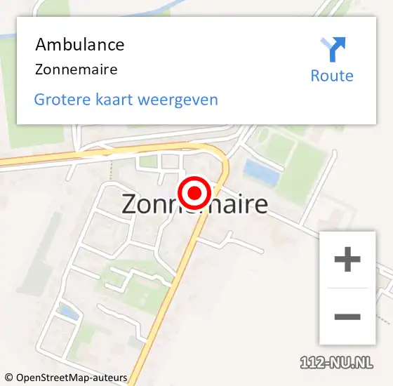 Locatie op kaart van de 112 melding: Ambulance Zonnemaire op 23 maart 2020 12:57