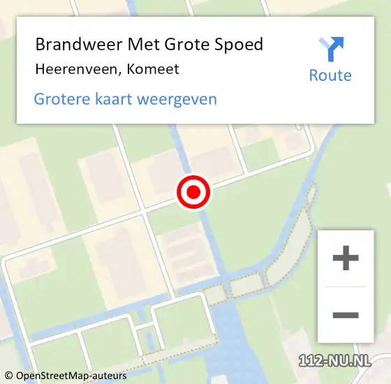 Locatie op kaart van de 112 melding: Brandweer Met Grote Spoed Naar Heerenveen, Komeet op 24 maart 2020 06:44