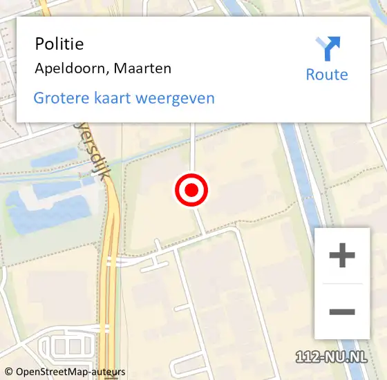 Locatie op kaart van de 112 melding: Politie Apeldoorn, Maarten op 24 maart 2020 17:00
