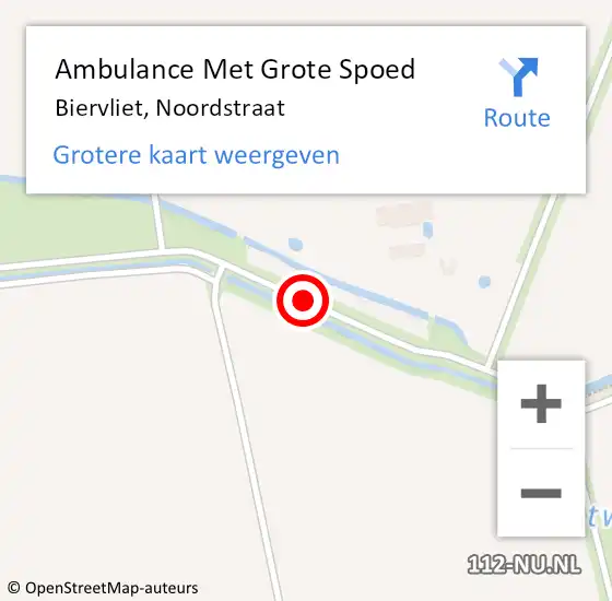 Locatie op kaart van de 112 melding: Ambulance Met Grote Spoed Naar Biervliet, Noordstraat op 25 maart 2020 15:02