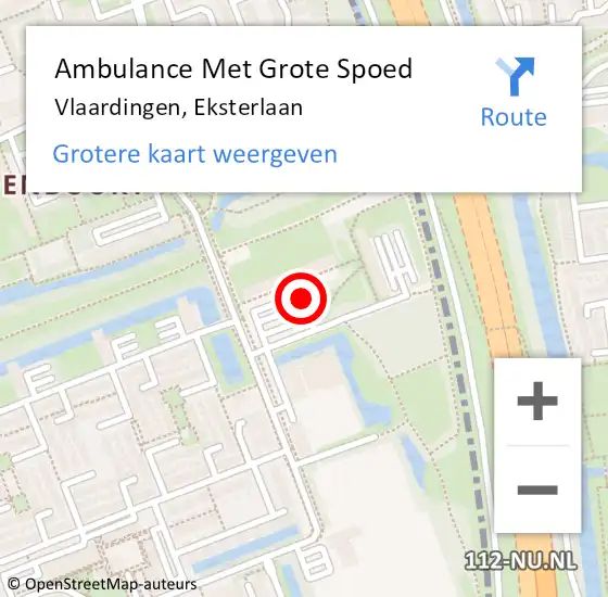 Locatie op kaart van de 112 melding: Ambulance Met Grote Spoed Naar Vlaardingen, Eksterlaan op 27 maart 2020 19:29