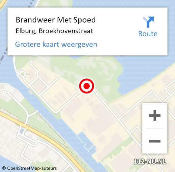 Locatie op kaart van de 112 melding: Brandweer Met Spoed Naar Elburg, Broekhovenstraat op 27 maart 2020 20:39