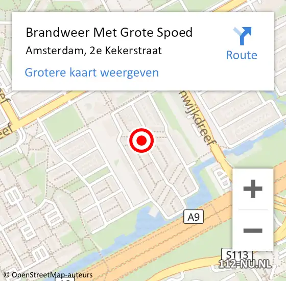 Locatie op kaart van de 112 melding: Brandweer Met Grote Spoed Naar Amsterdam, 2e Kekerstraat op 27 maart 2020 21:48