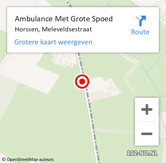 Locatie op kaart van de 112 melding: Ambulance Met Grote Spoed Naar Horssen, Meleveldsestraat op 28 maart 2020 00:13