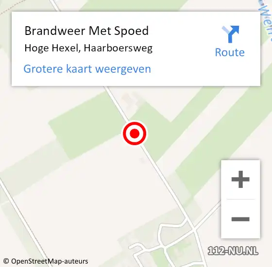 Locatie op kaart van de 112 melding: Brandweer Met Spoed Naar Hoge Hexel, Haarboersweg op 29 maart 2020 13:04