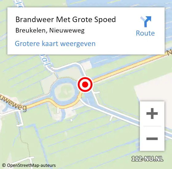 Locatie op kaart van de 112 melding: Brandweer Met Grote Spoed Naar Breukelen, Nieuweweg op 30 maart 2020 03:38