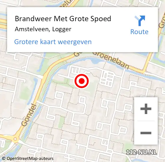 Locatie op kaart van de 112 melding: Brandweer Met Grote Spoed Naar Amstelveen, Logger op 31 maart 2020 16:29
