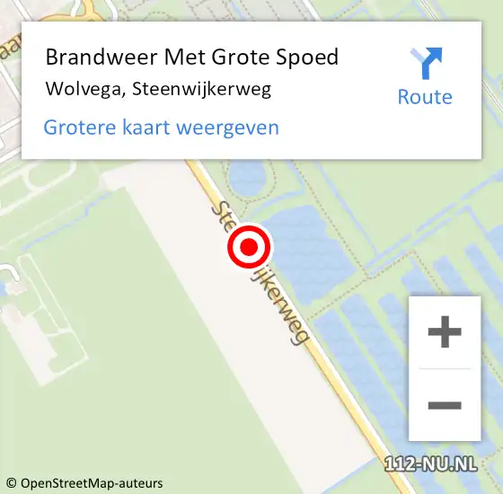 Locatie op kaart van de 112 melding: Brandweer Met Grote Spoed Naar Wolvega, Steenwijkerweg op 31 maart 2020 18:04