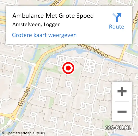 Locatie op kaart van de 112 melding: Ambulance Met Grote Spoed Naar Amstelveen, Logger op 2 april 2020 20:34