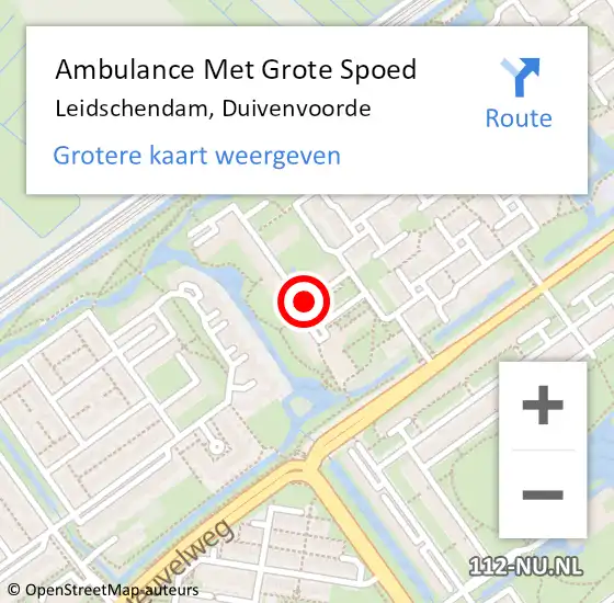 Locatie op kaart van de 112 melding: Ambulance Met Grote Spoed Naar Leidschendam, Duivenvoorde op 3 april 2020 22:06