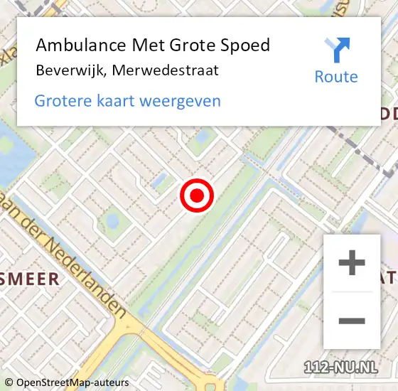 Locatie op kaart van de 112 melding: Ambulance Met Grote Spoed Naar Beverwijk, Merwedestraat op 4 april 2020 13:21