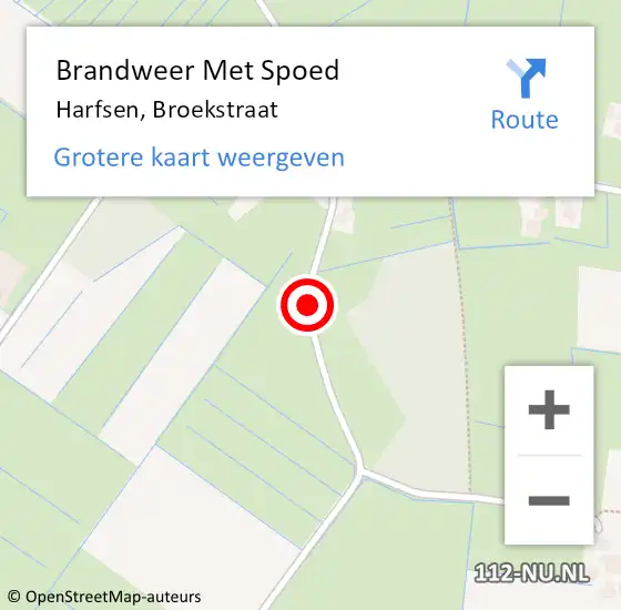 Locatie op kaart van de 112 melding: Brandweer Met Spoed Naar Harfsen, Broekstraat op 4 april 2020 20:07