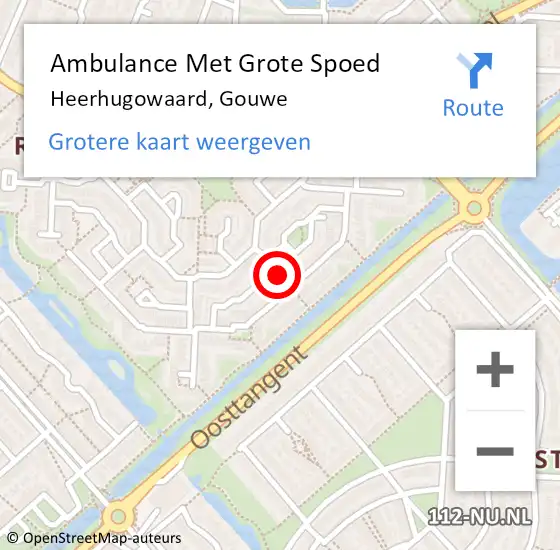 Locatie op kaart van de 112 melding: Ambulance Met Grote Spoed Naar Heerhugowaard, Gouwe op 5 april 2020 11:21