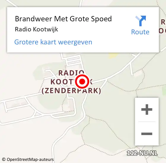 Locatie op kaart van de 112 melding: Brandweer Met Grote Spoed Naar Radio Kootwijk op 10 april 2020 03:40