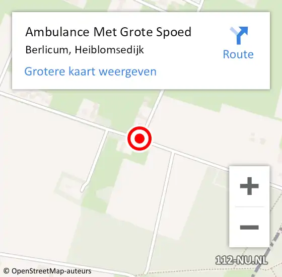 Locatie op kaart van de 112 melding: Ambulance Met Grote Spoed Naar Berlicum, Heiblomsedijk op 10 april 2020 16:35