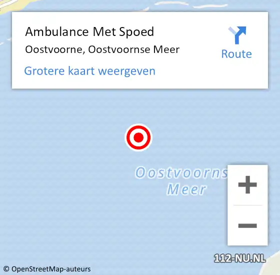 Locatie op kaart van de 112 melding: Ambulance Met Spoed Naar Oostvoorne, N Oever Oostvoornse Meer op 11 april 2020 13:44