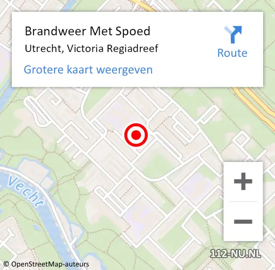 Locatie op kaart van de 112 melding: Brandweer Met Spoed Naar Utrecht, Victoria Regiadreef op 11 april 2020 21:34