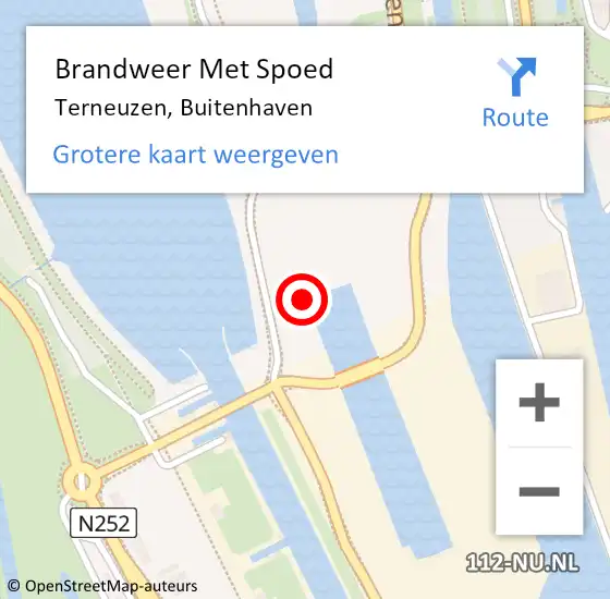 Locatie op kaart van de 112 melding: Brandweer Met Spoed Naar Terneuzen, Buitenhaven op 14 april 2020 14:34