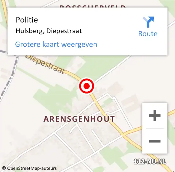 Locatie op kaart van de 112 melding: Politie Hulsberg, Diepestraat op 15 april 2020 18:26