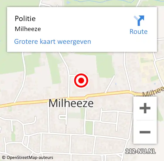 Locatie op kaart van de 112 melding: Politie Milheeze op 17 april 2020 12:26