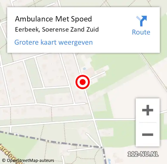 Locatie op kaart van de 112 melding: Ambulance Met Spoed Naar Eerbeek, Soerense Zand Zuid op 19 april 2020 12:35