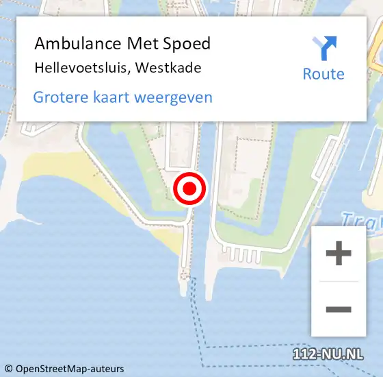 Locatie op kaart van de 112 melding: Ambulance Met Spoed Naar Hellevoetsluis, Westkade op 19 april 2020 13:45