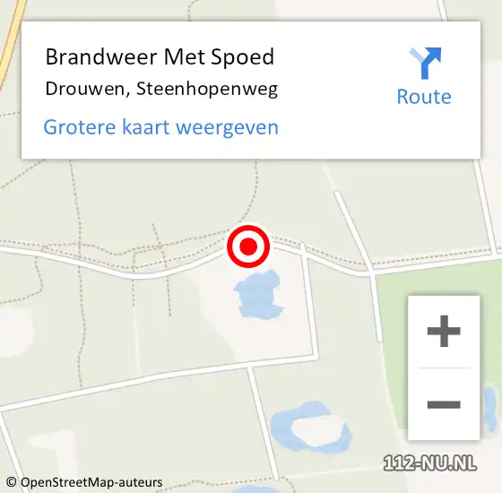 Locatie op kaart van de 112 melding: Brandweer Met Spoed Naar Drouwen, Steenhopenweg op 19 april 2020 19:36