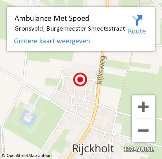 Locatie op kaart van de 112 melding: Ambulance Met Spoed Naar Gronsveld, Burgemeester Smeetsstraat op 23 april 2020 08:04