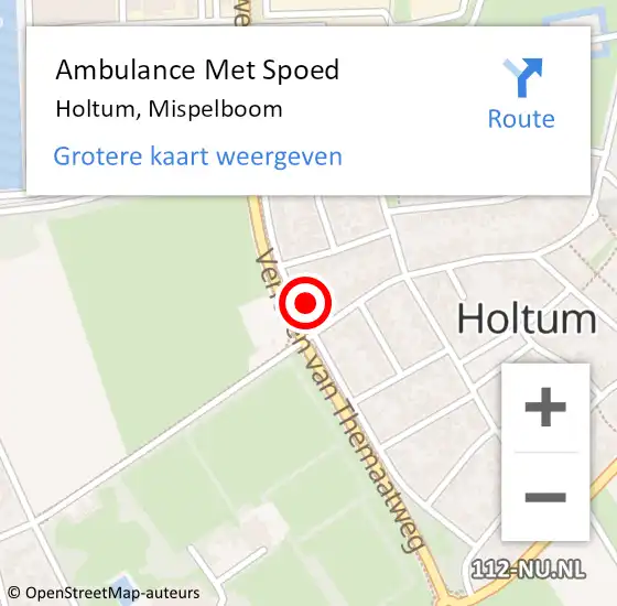 Locatie op kaart van de 112 melding: Ambulance Met Spoed Naar Holtum, Mispelboom op 4 mei 2014 21:58