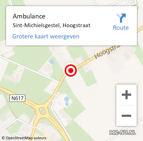Locatie op kaart van de 112 melding: Ambulance Sint-Michielsgestel, Hoogstraat op 28 april 2020 18:42