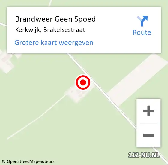 Locatie op kaart van de 112 melding: Brandweer Geen Spoed Naar Kerkwijk, Brakelsestraat op 4 mei 2020 17:50