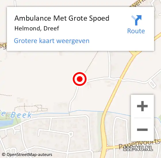 Locatie op kaart van de 112 melding: Ambulance Met Grote Spoed Naar Helmond, Dreef op 7 mei 2020 09:38