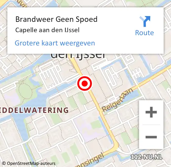 Locatie op kaart van de 112 melding: Brandweer Geen Spoed Naar Capelle aan den IJssel op 8 mei 2020 13:19