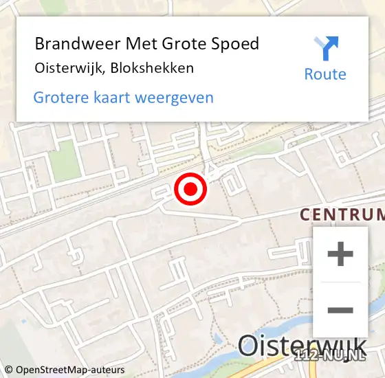 Locatie op kaart van de 112 melding: Brandweer Met Grote Spoed Naar Oisterwijk, Blokshekken op 9 mei 2020 17:10