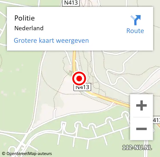 Locatie op kaart van de 112 melding: Politie Nederland op 9 mei 2020 23:41