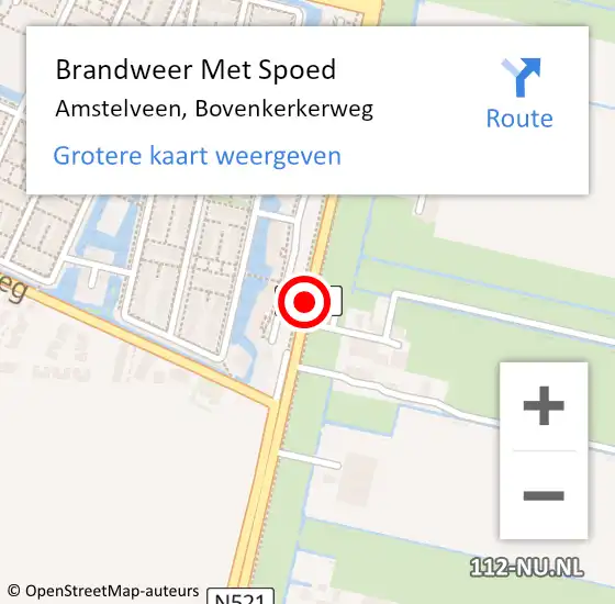 Locatie op kaart van de 112 melding: Brandweer Met Spoed Naar Amstelveen, Bovenkerkerweg op 10 mei 2020 17:55