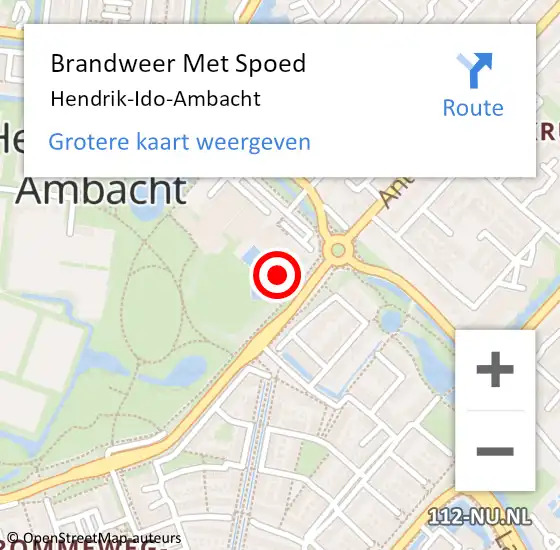Locatie op kaart van de 112 melding: Brandweer Met Spoed Naar Hendrik-Ido-Ambacht op 10 mei 2020 18:17