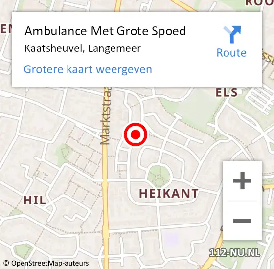 Locatie op kaart van de 112 melding: Ambulance Met Grote Spoed Naar Kaatsheuvel, Langemeer op 13 mei 2020 00:15