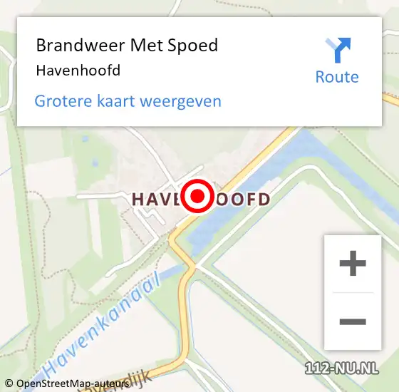 Locatie op kaart van de 112 melding: Brandweer Met Spoed Naar Havenhoofd, Zuid-Hollandlaan op 13 mei 2020 05:39