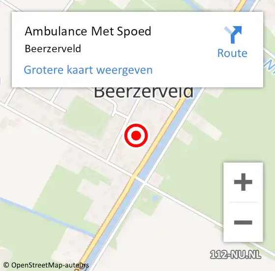 Locatie op kaart van de 112 melding: Ambulance Met Spoed Naar Beerzerveld op 13 mei 2020 14:09