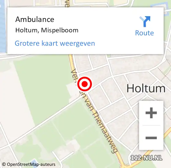 Locatie op kaart van de 112 melding: Ambulance Holtum, Mispelboom op 6 mei 2014 16:13