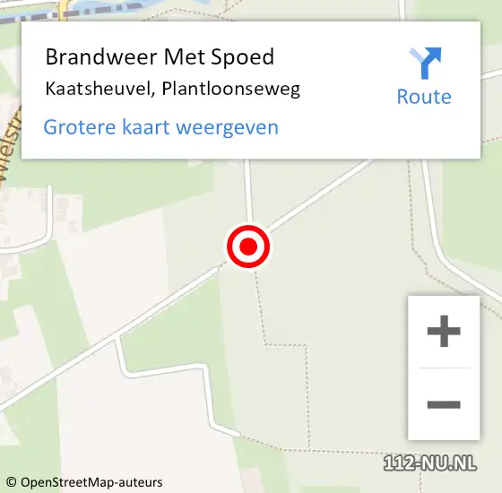 Locatie op kaart van de 112 melding: Brandweer Met Spoed Naar Kaatsheuvel, Plantloonseweg op 15 mei 2020 09:24