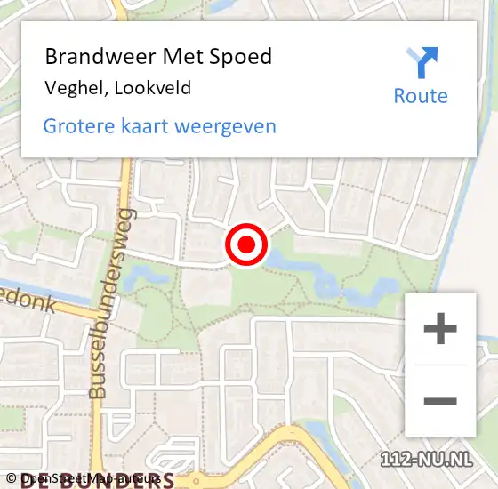 Locatie op kaart van de 112 melding: Brandweer Met Spoed Naar Veghel, Lookveld op 15 mei 2020 23:56