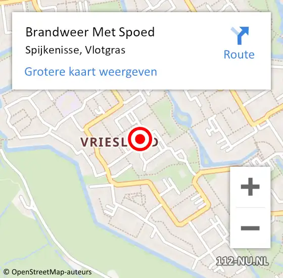 Locatie op kaart van de 112 melding: Brandweer Met Spoed Naar Spijkenisse, Vlotgras op 17 mei 2020 02:31