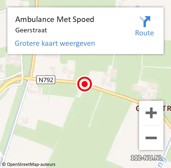 Locatie op kaart van de 112 melding: Ambulance Met Spoed Naar Geerstraat op 17 mei 2020 18:02