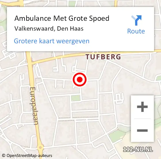 Locatie op kaart van de 112 melding: Ambulance Met Grote Spoed Naar Valkenswaard, Den Haas op 19 mei 2020 09:34